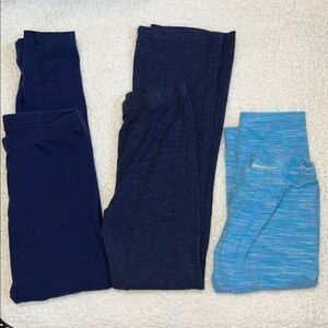 Girls Navy and Blue Leggings